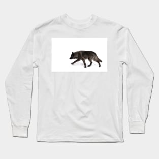 Black Wolf in winter Long Sleeve T-Shirt